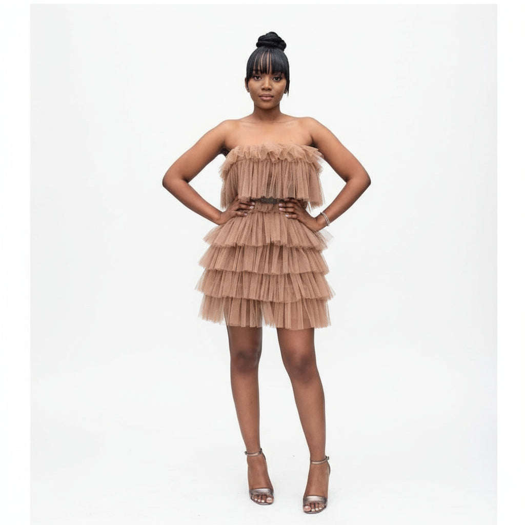 Tulu Mini Dress - BLUE / L