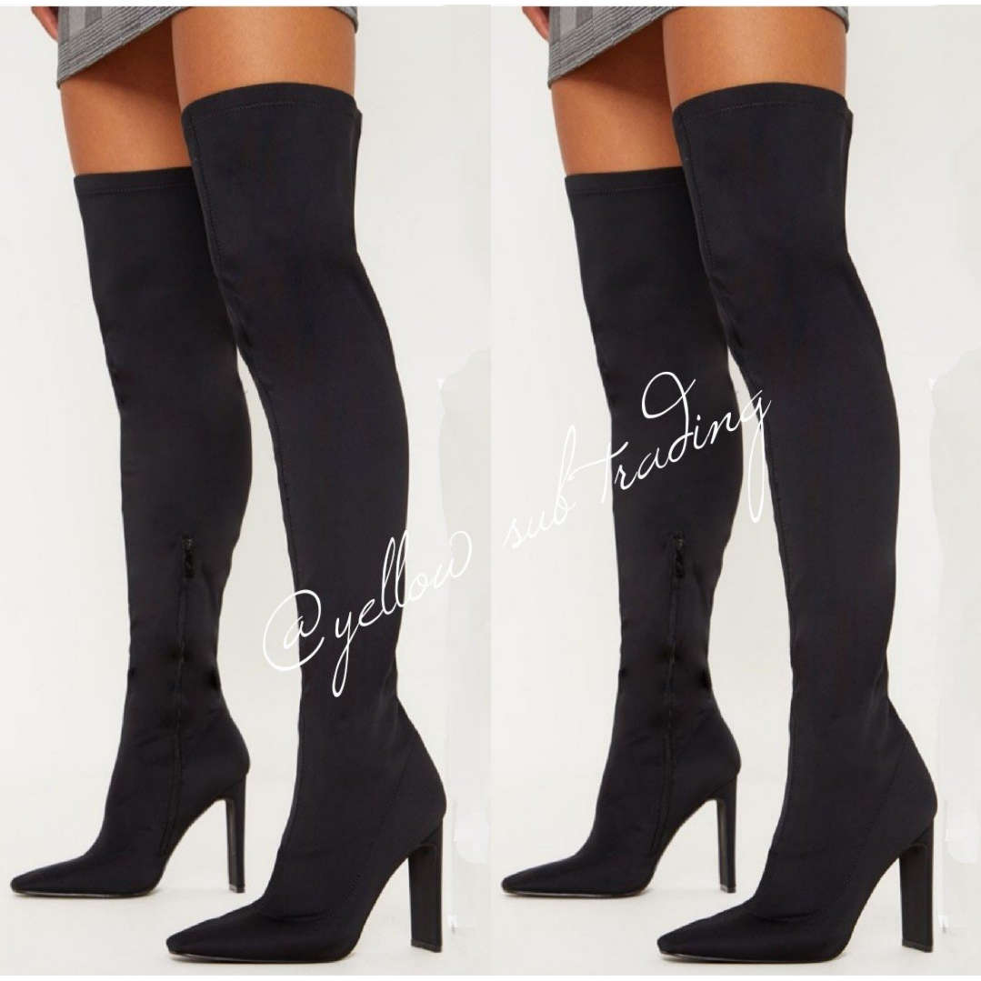 Starchy Suade Knee Boots - RED / 8