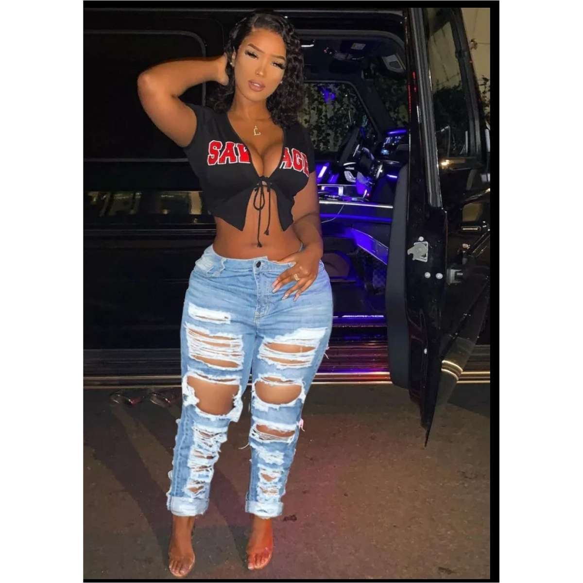 Sexy Ripped Jeans - 28