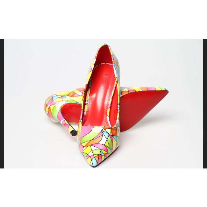 Match African Print ladies Pumps