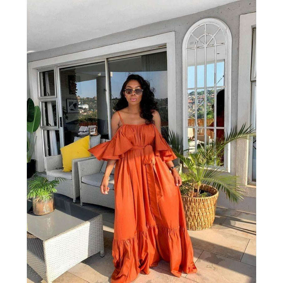 Off Shoulder Long Maxi Dream - PURPLE / M