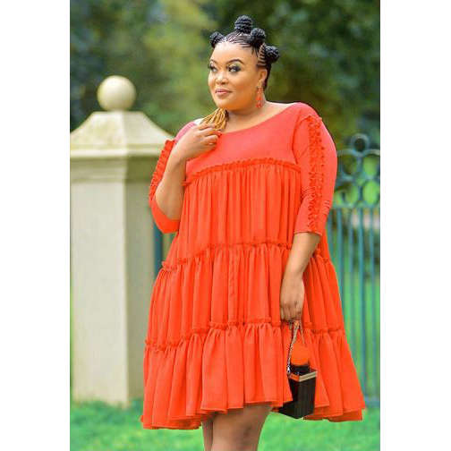 Loose Casual Summer Dress - GREEN / L