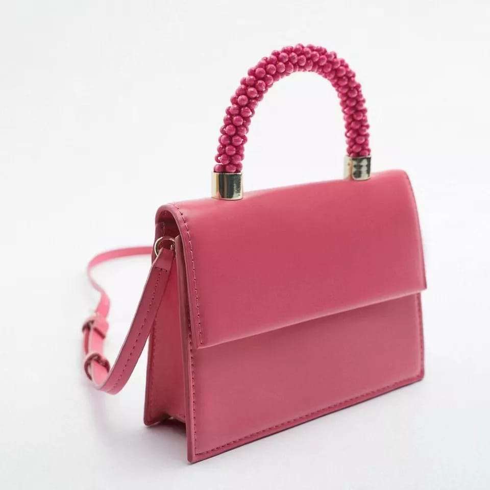 Vintage Solid Color Crossbody Handbag - BLUE