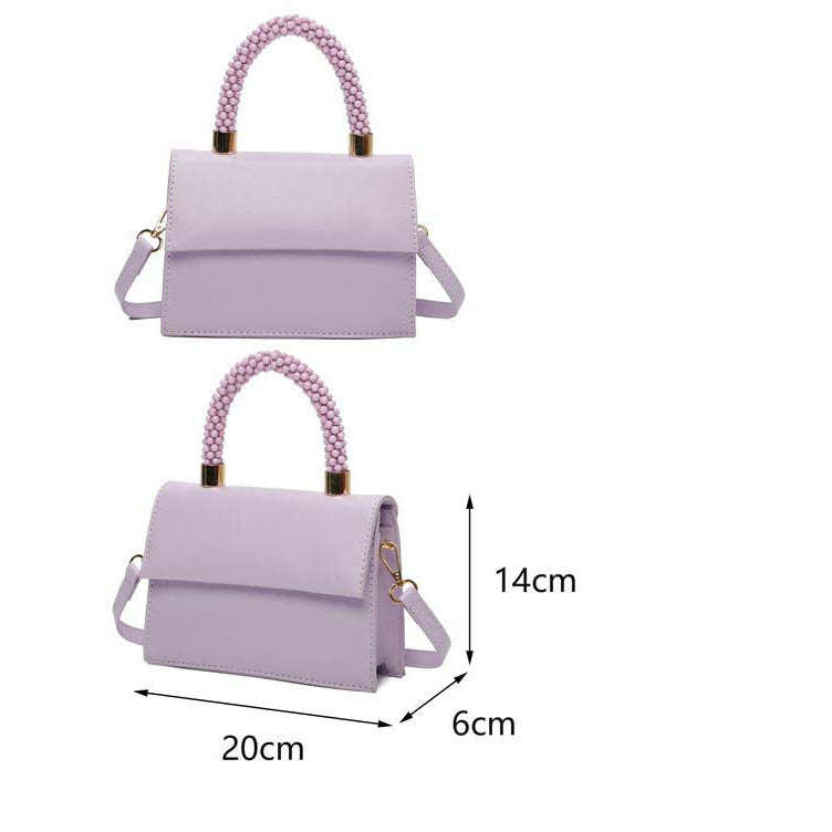 Vintage Solid Color Crossbody Handbag - BLUE