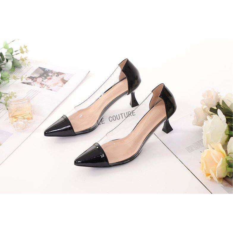 Casual Pointed Toe Short Heel Sandals - WHITE / 8