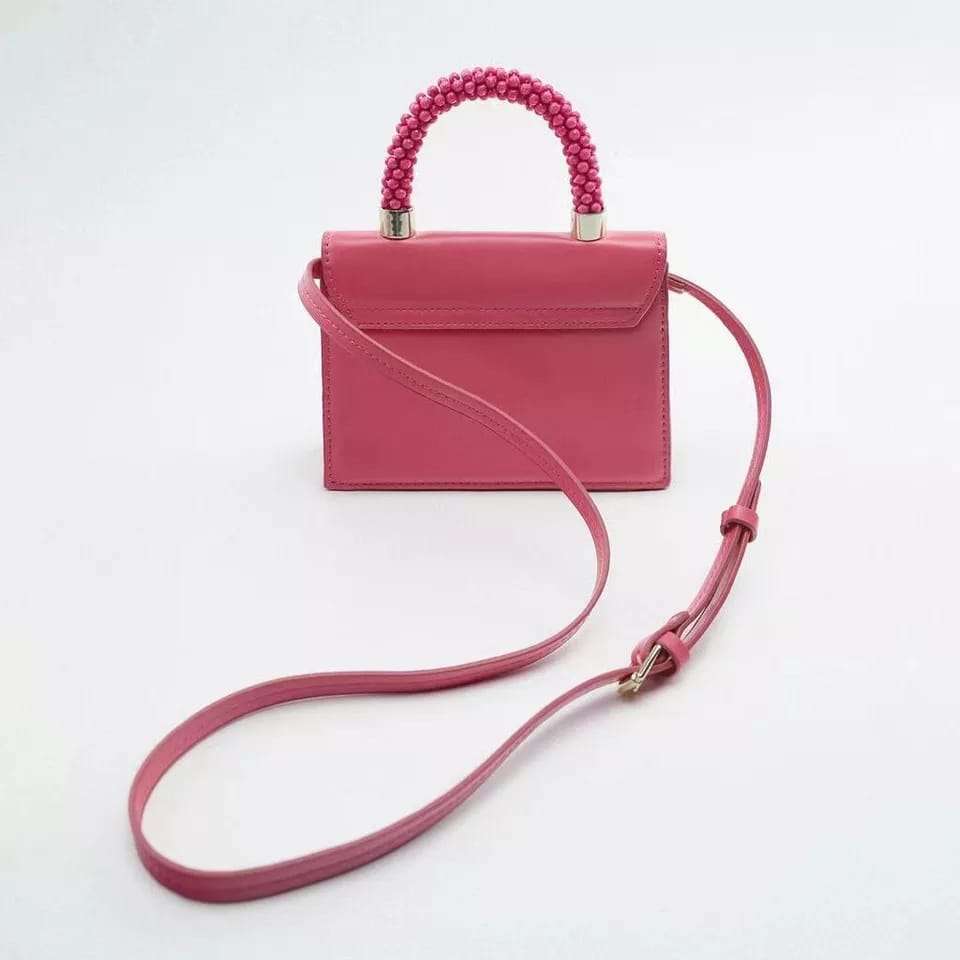 Vintage Solid Color Crossbody Handbag - BLUE