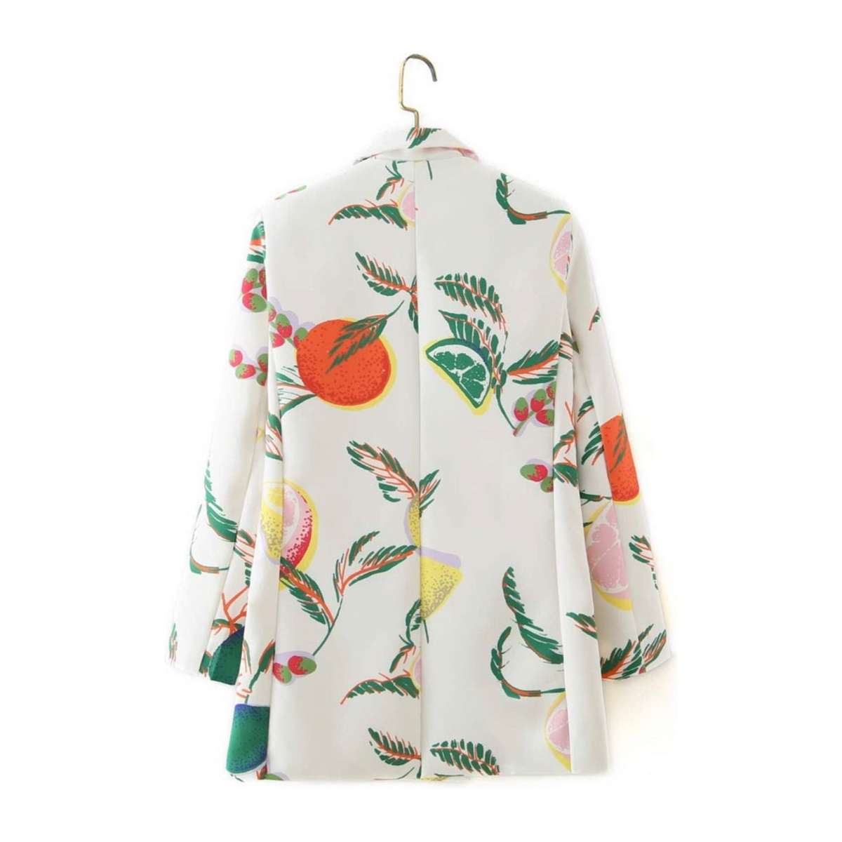 Double Breasted Print Blazer - M