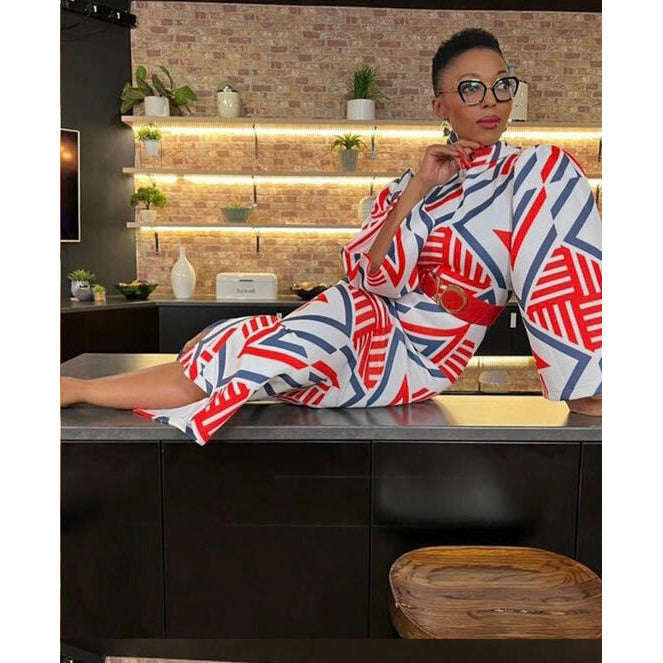 Long Sleeve Print Dress