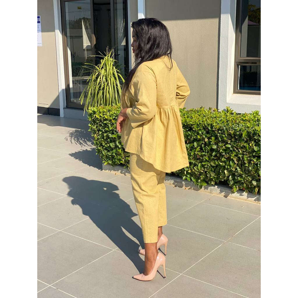 Irregular Top &  Trousers Set