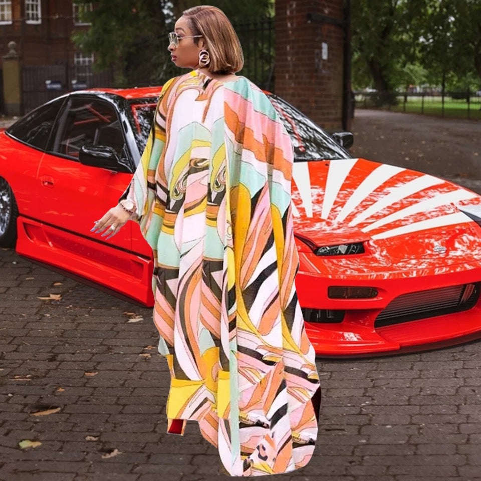 African Full Sleeve Chiffon 2 Piece Set