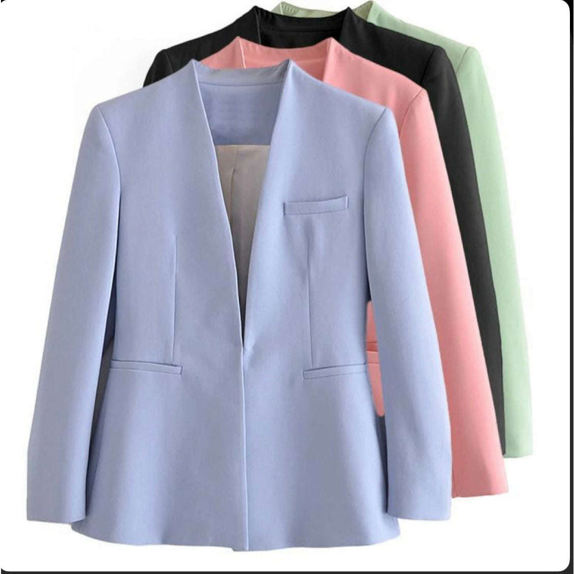 Elegant Ladies Formal Blazer - WHITE / 40