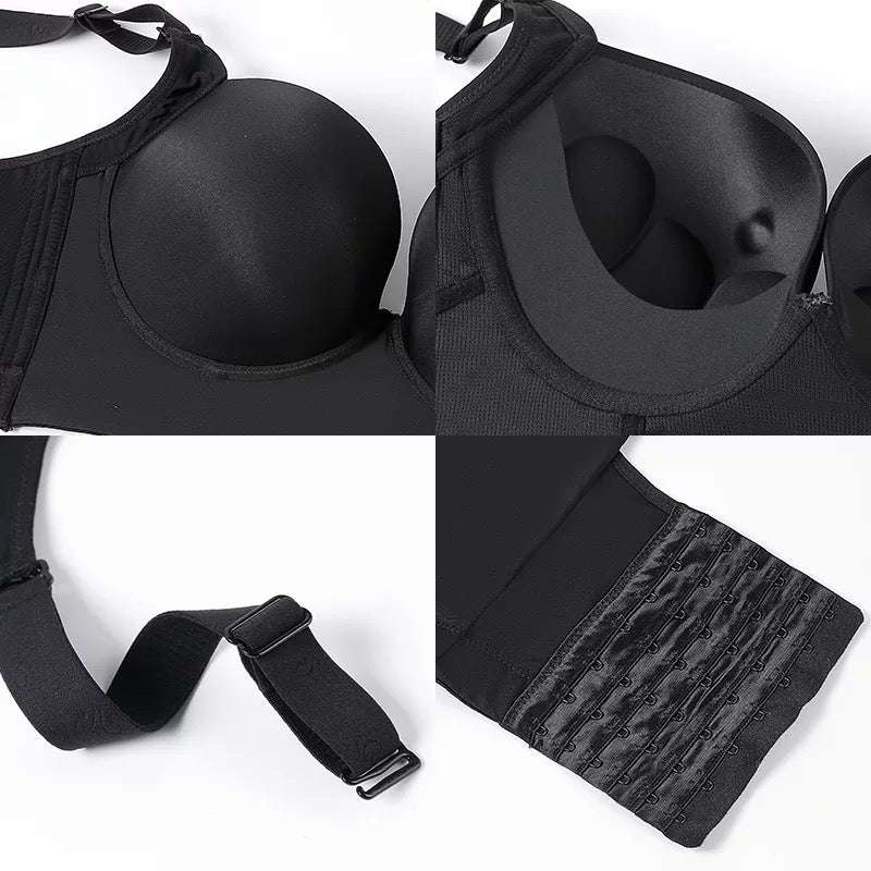 Push-up bras with full back coverage - BLACK / 36/80C