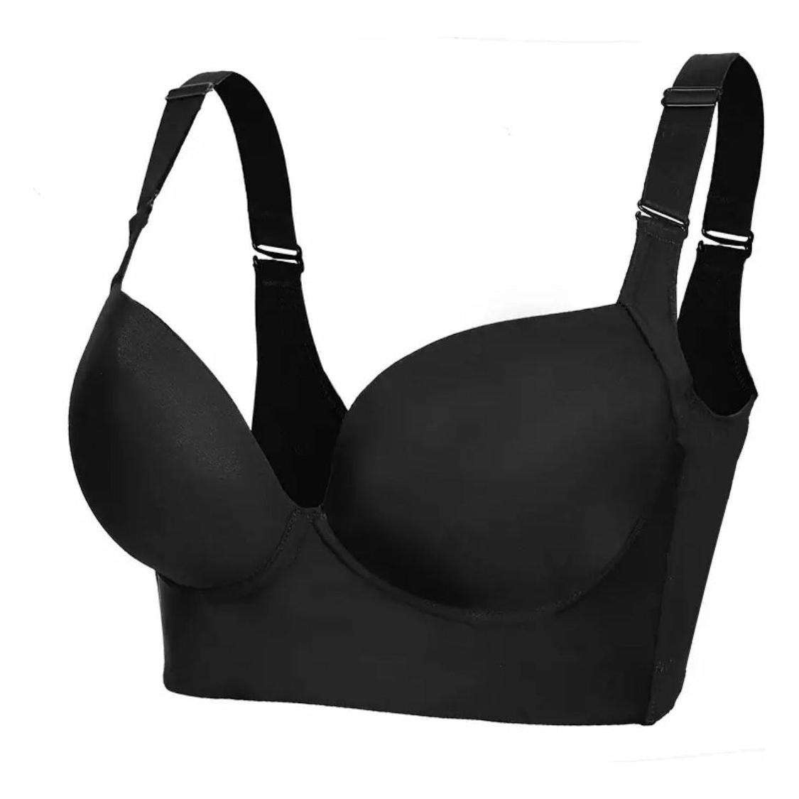 Push-up bras with full back coverage - BLACK / 36/80C