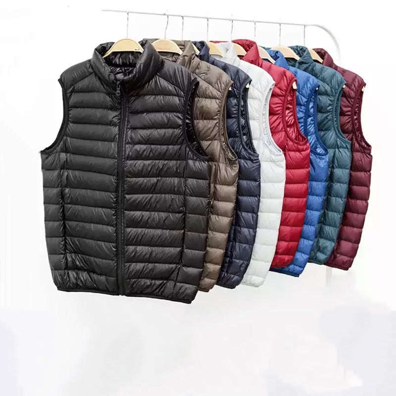 Winter Men Vest Sleeveless Vest Jacket - GREEN / L