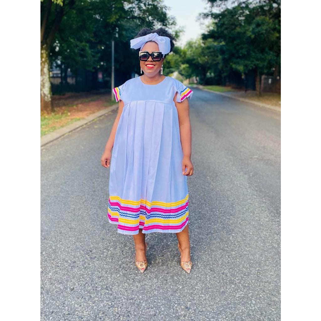 Sleeveless Bubble Ankara Dress