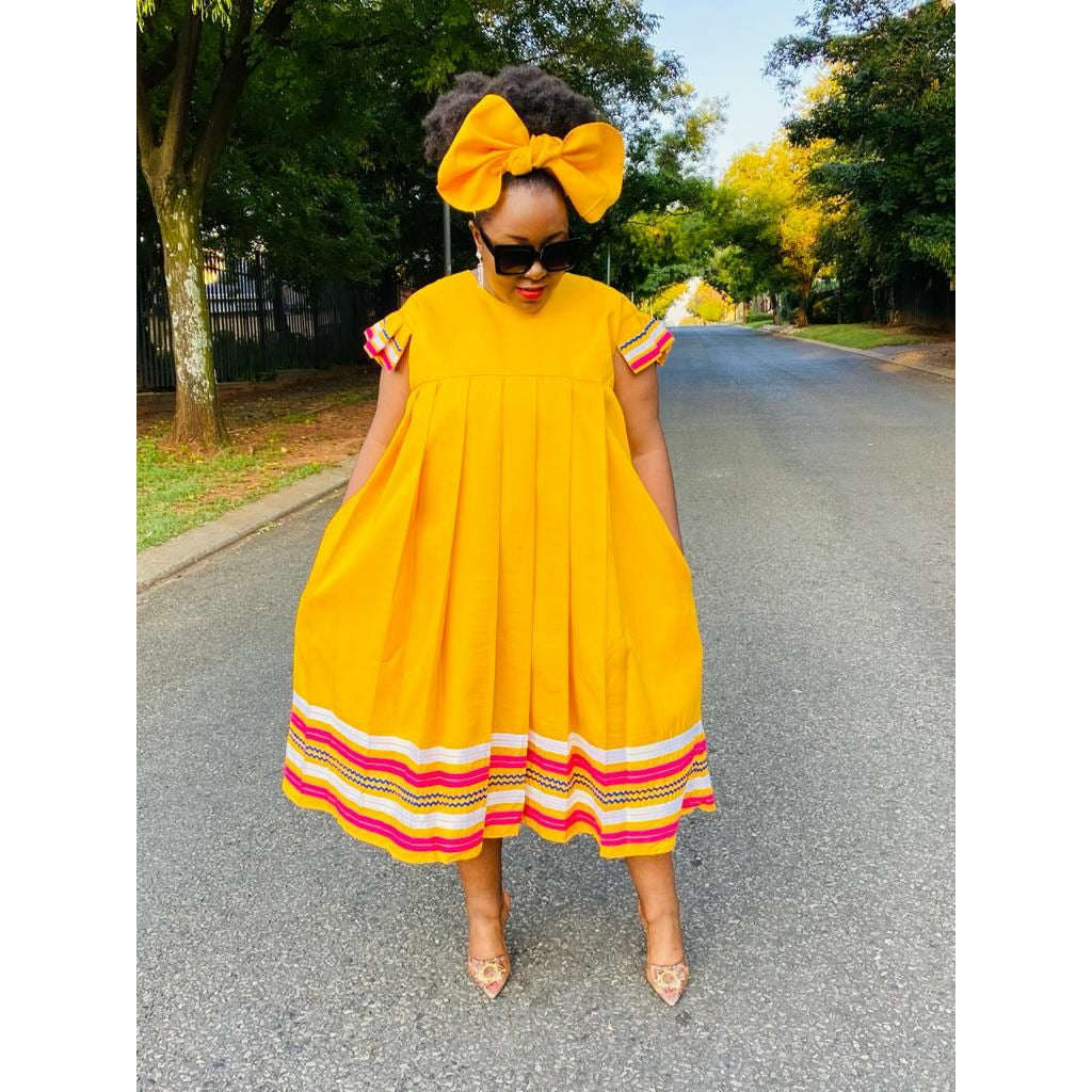 Sleeveless Bubble Ankara Dress