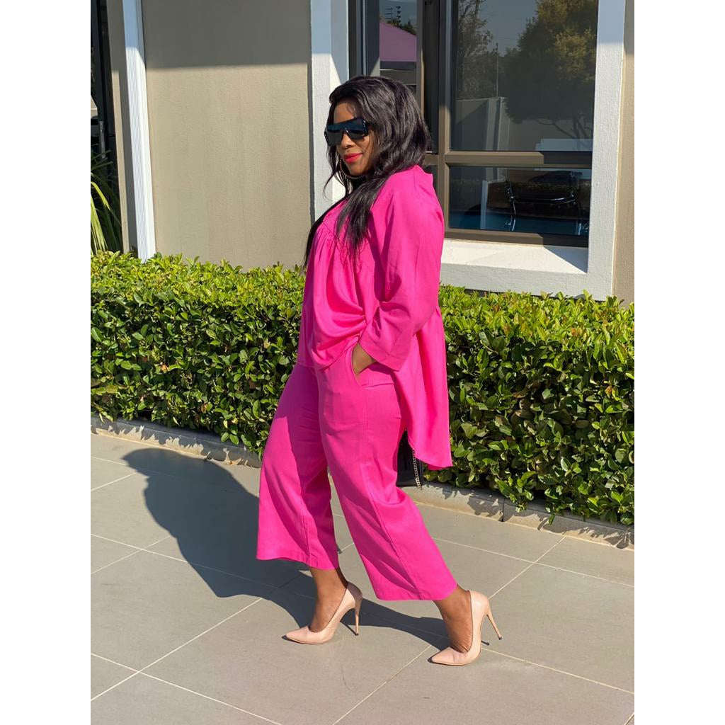 Irregular Top &  Trousers Set