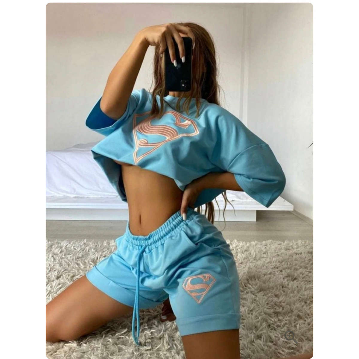 Letter embroidery T-shirt Shorts Tracksuits Sets