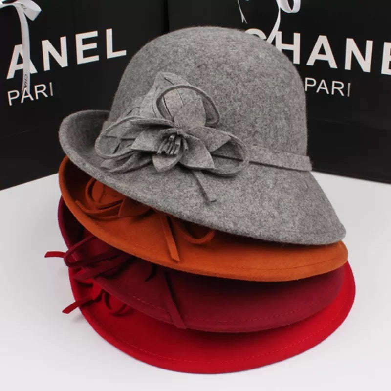 Big Bow Vintage Bucket Hat - BLACK