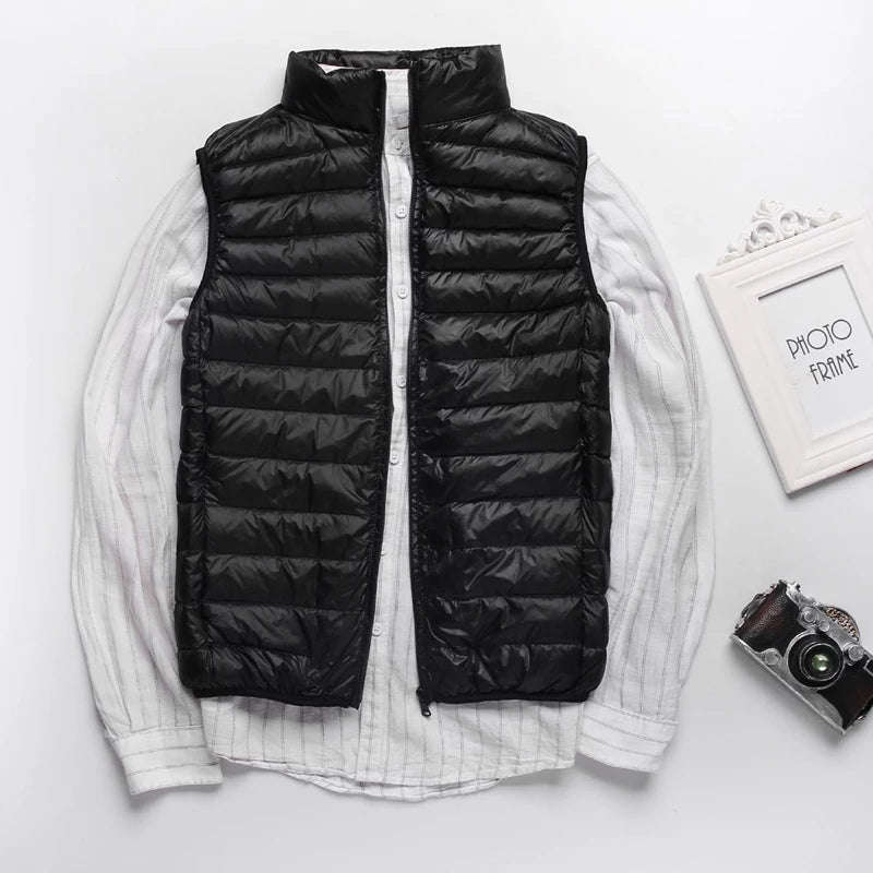 Winter Men Vest Sleeveless Vest Jacket - GREEN / L