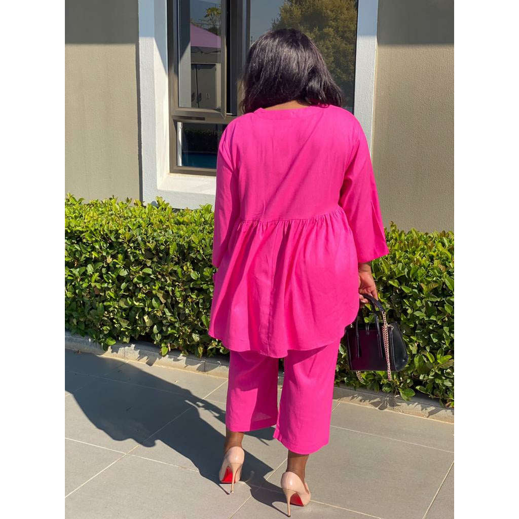 Irregular Top &  Trousers Set