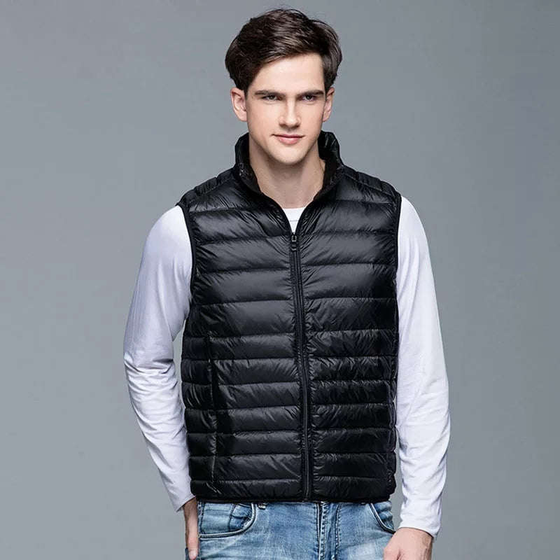 Winter Men Vest Sleeveless Vest Jacket - GREEN / L