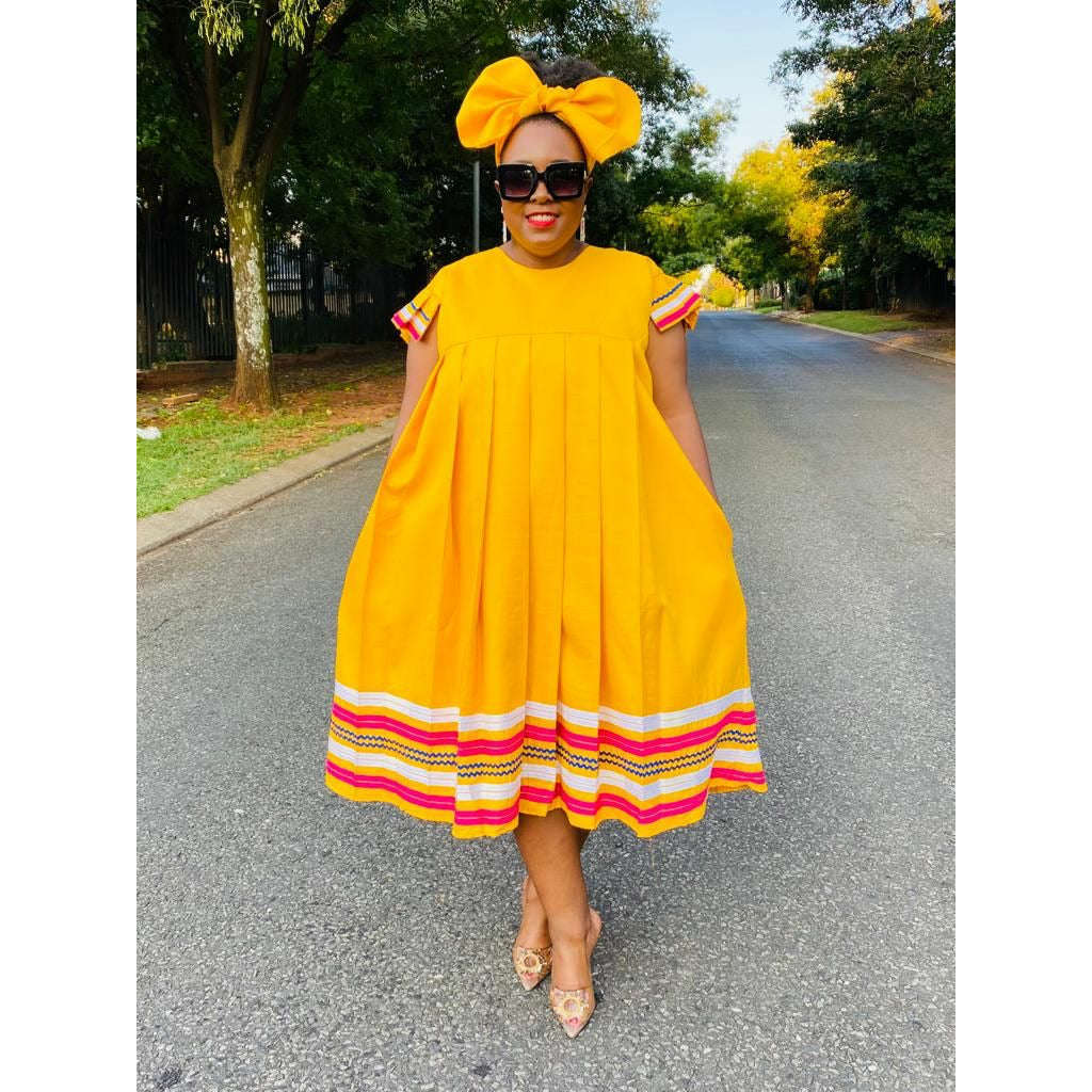 Sleeveless Bubble Ankara Dress