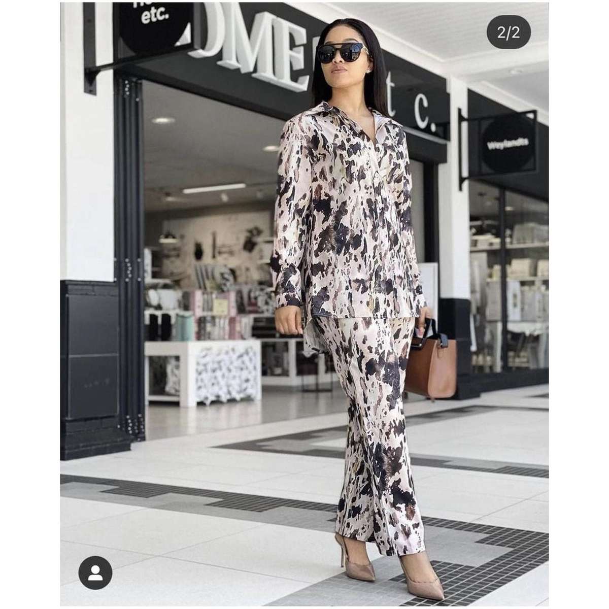 Print Sheryl Twin Set - DEEP GREEN / S