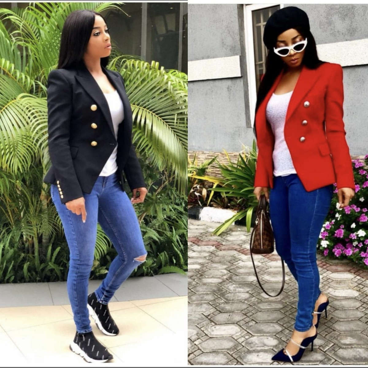 Double Breasted Blazer - PINK / 2Xl