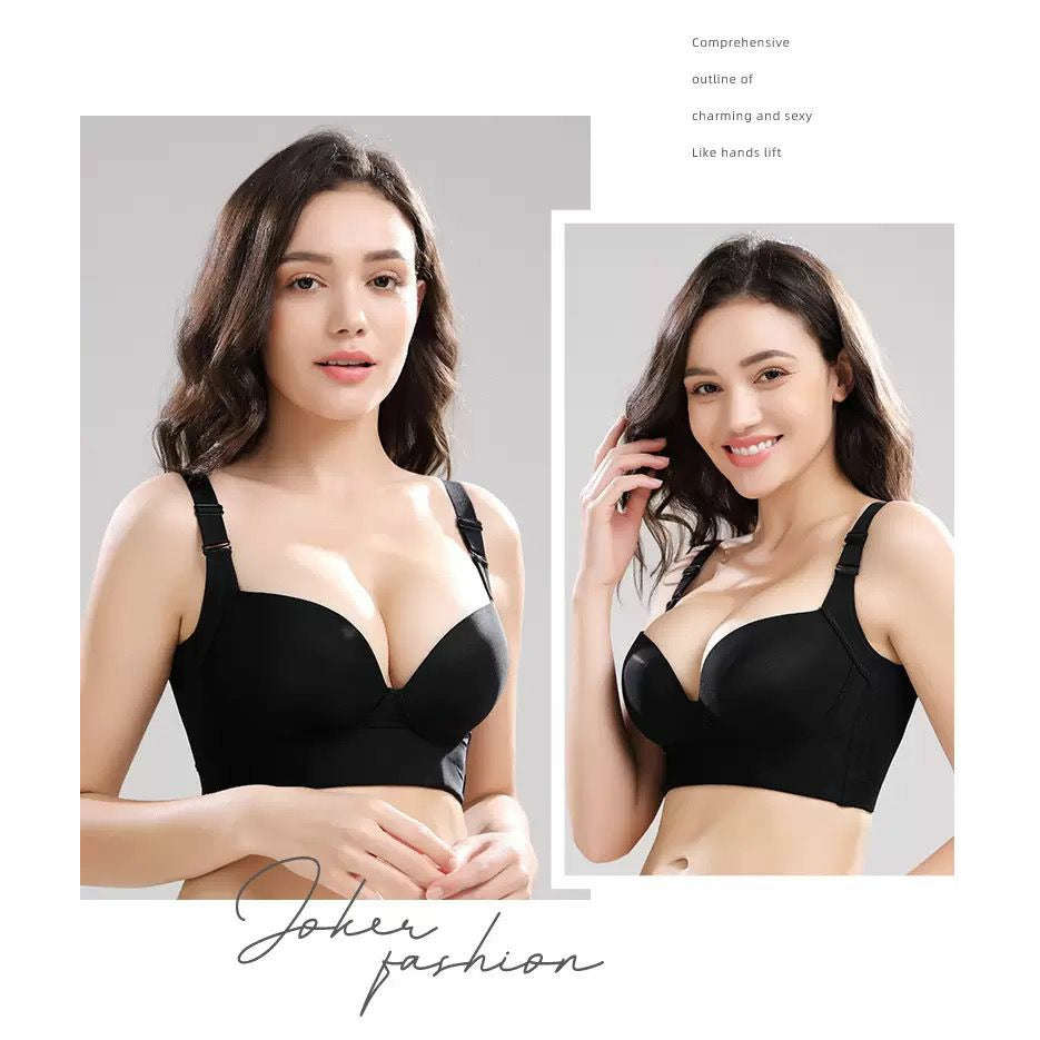 Push-up bras with full back coverage - BLACK / 36/80C