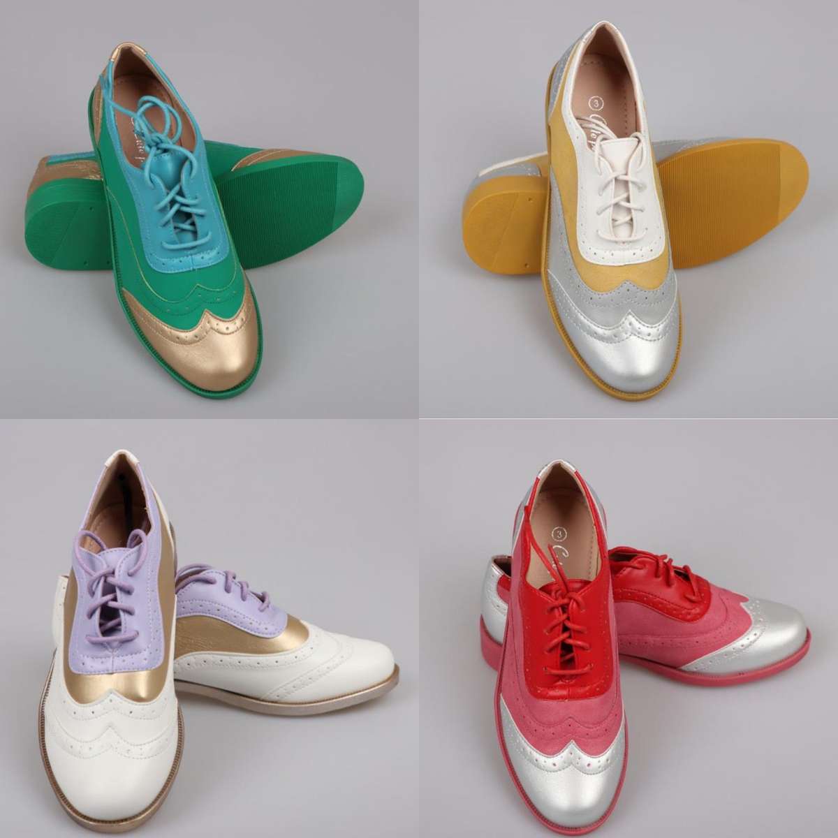 Lace-up Oxford Shoes - CREAM / 5