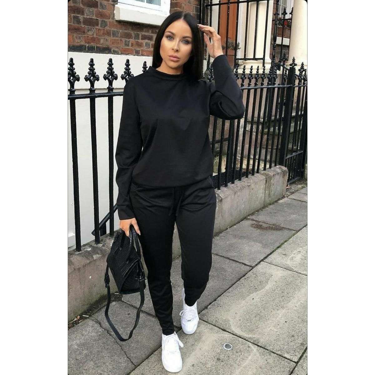 Tracksuit Set - BLACK / L