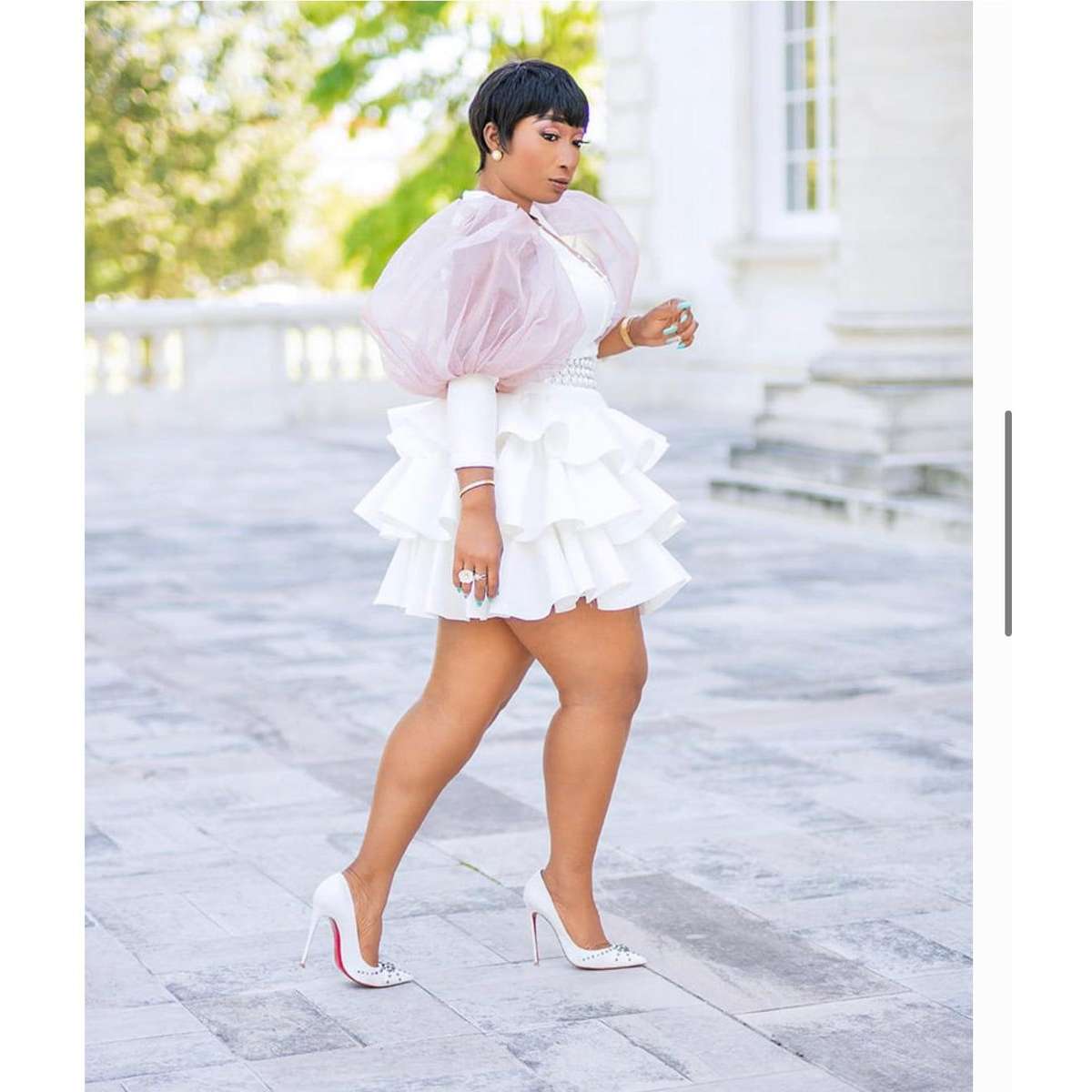 Mesh Stretch Fabri Zipper Back Dress - BLACK / L