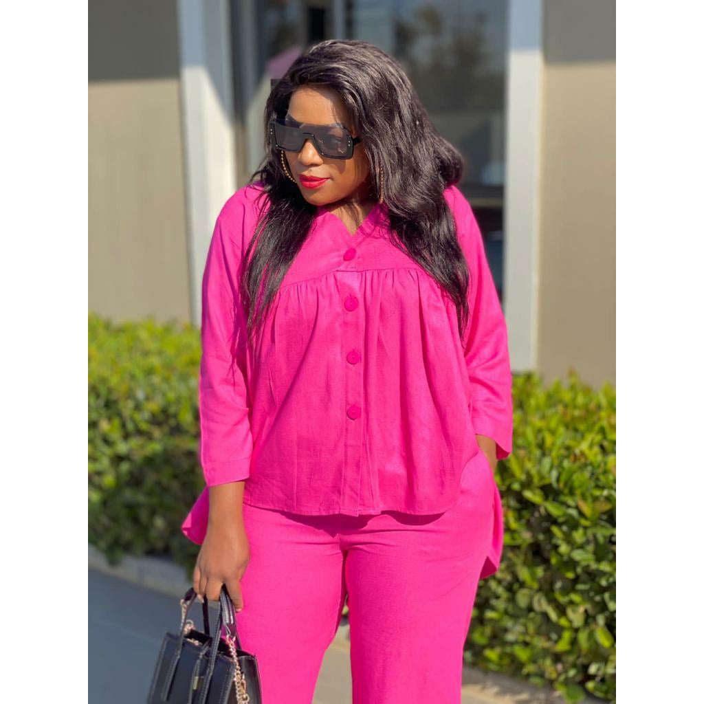 Irregular Top &  Trousers Set