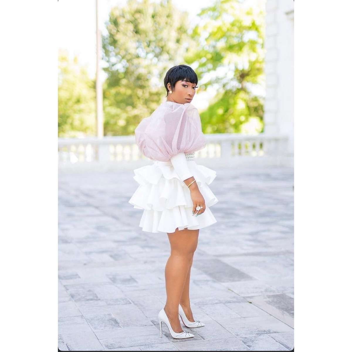 Mesh Stretch Fabri Zipper Back Dress - BLACK / L