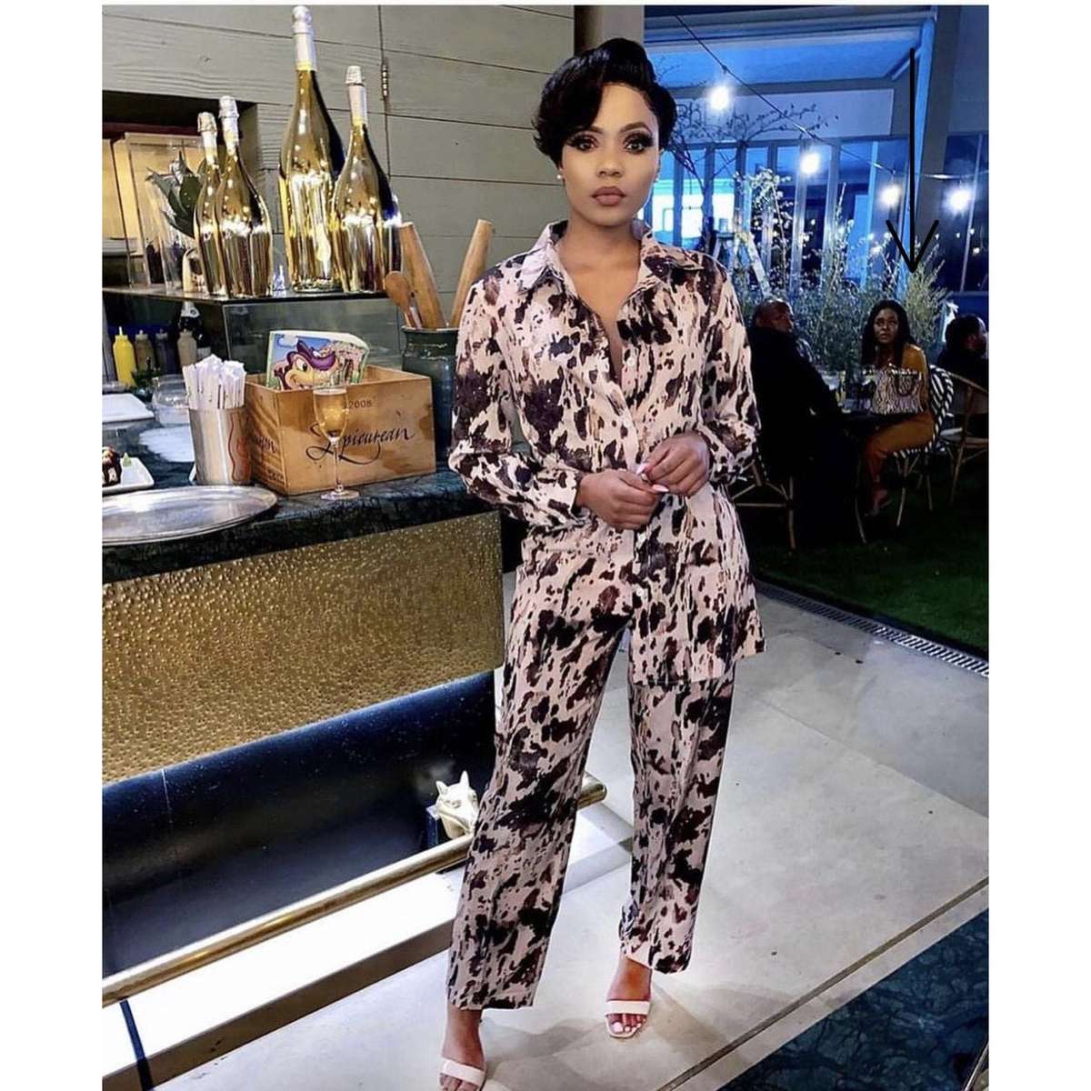 Print Sheryl Twin Set - DEEP GREEN / S