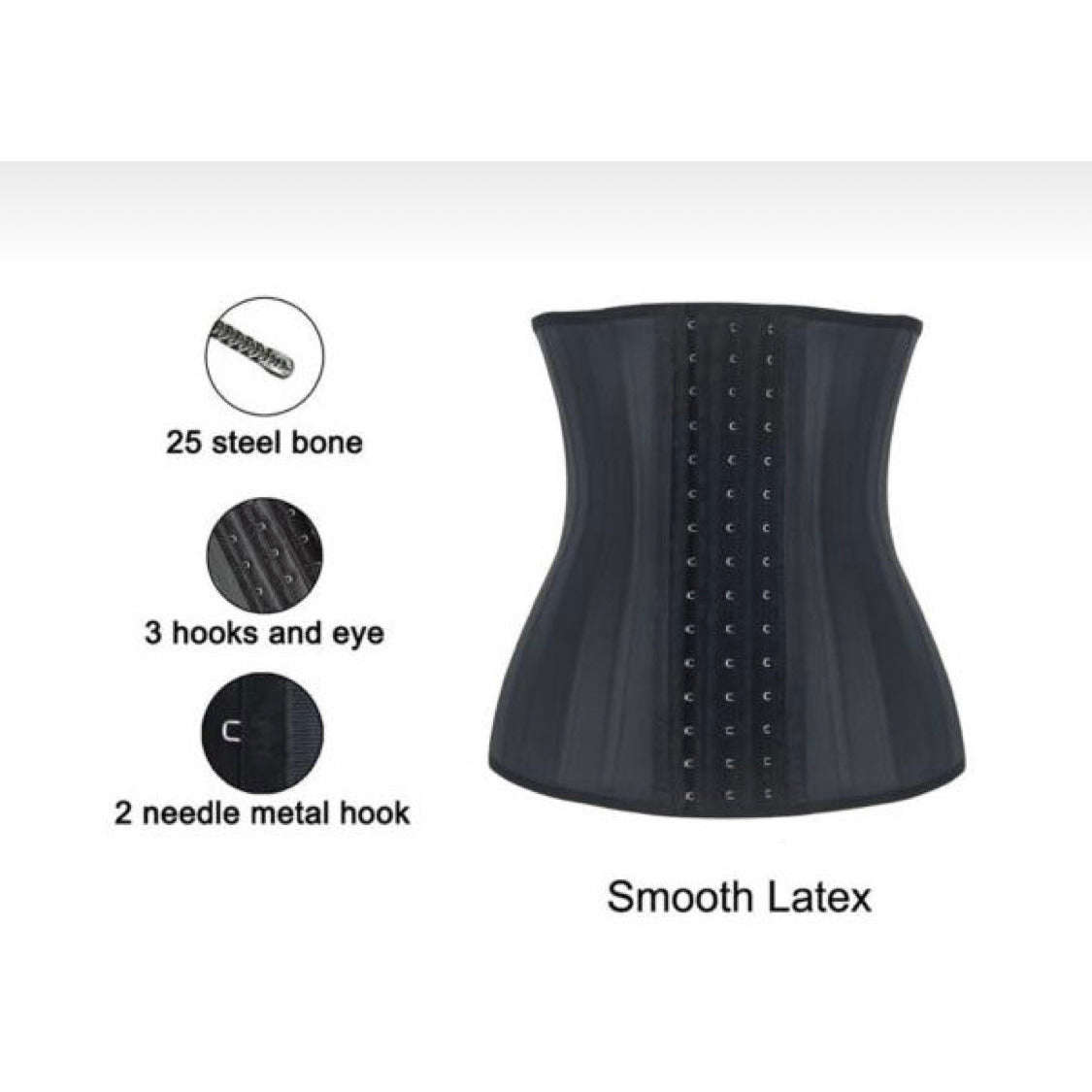 25 Steel Bone Latex Waist Trainer - XL
