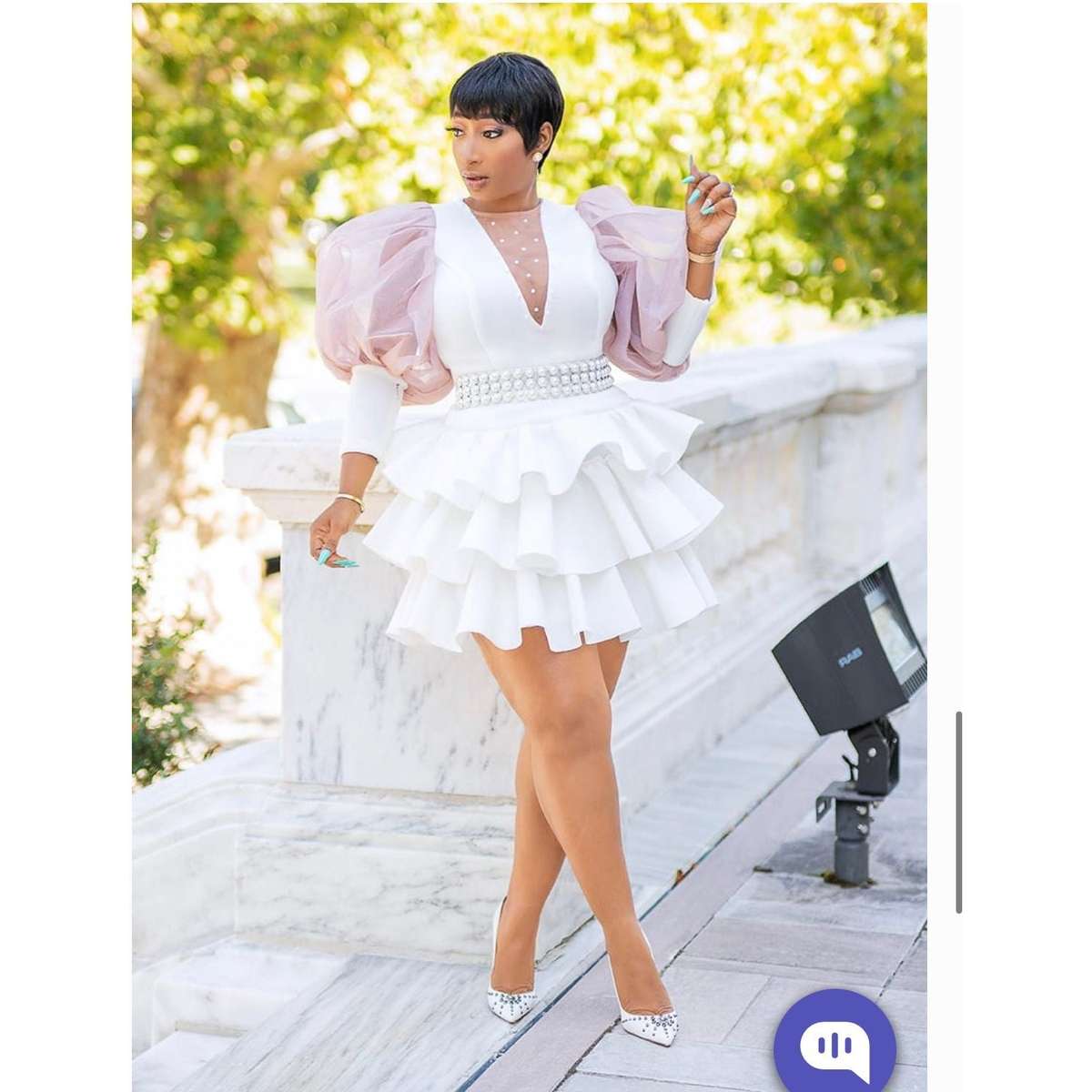 Mesh Stretch Fabri Zipper Back Dress - BLACK / L