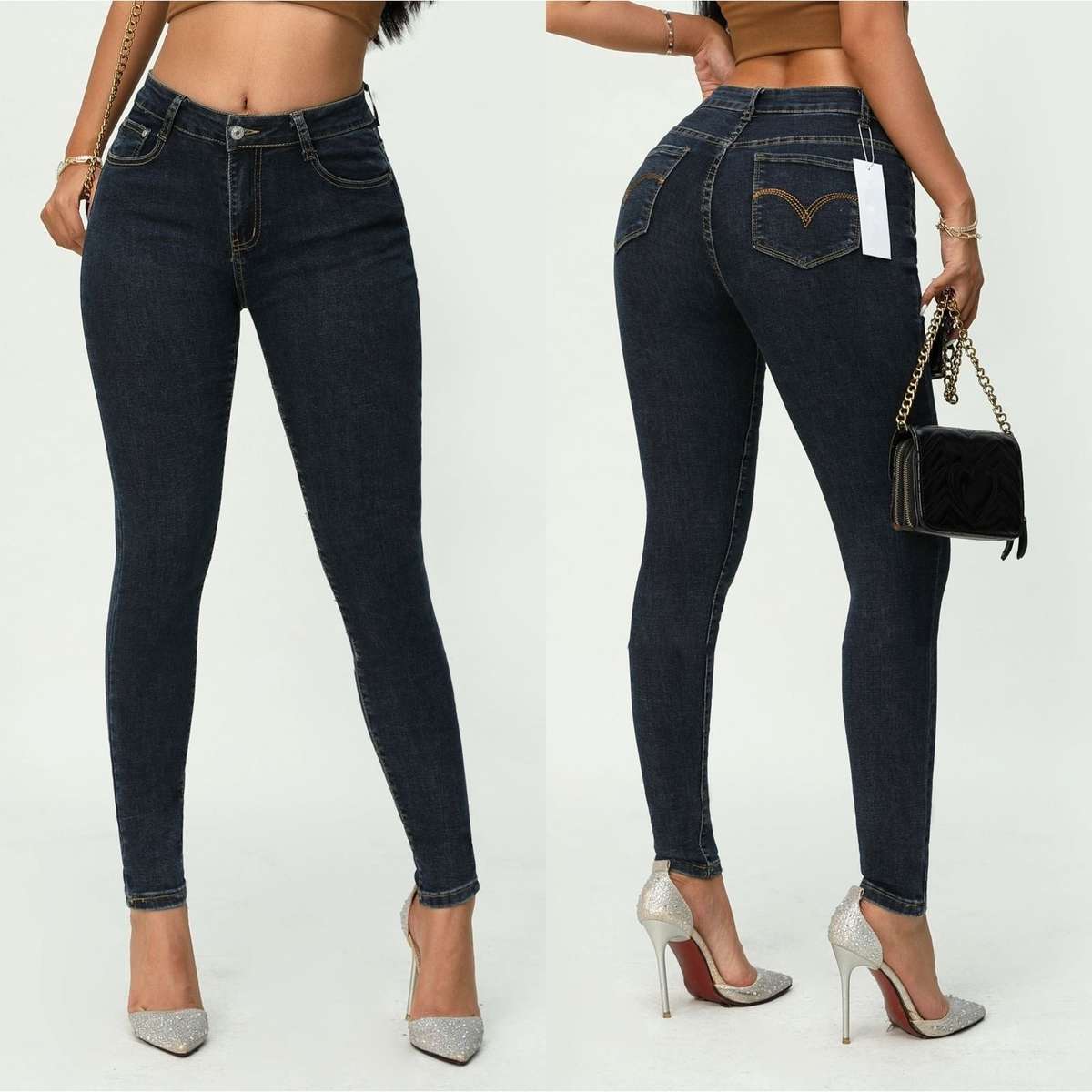High Waisted Skinny Jeans - 30