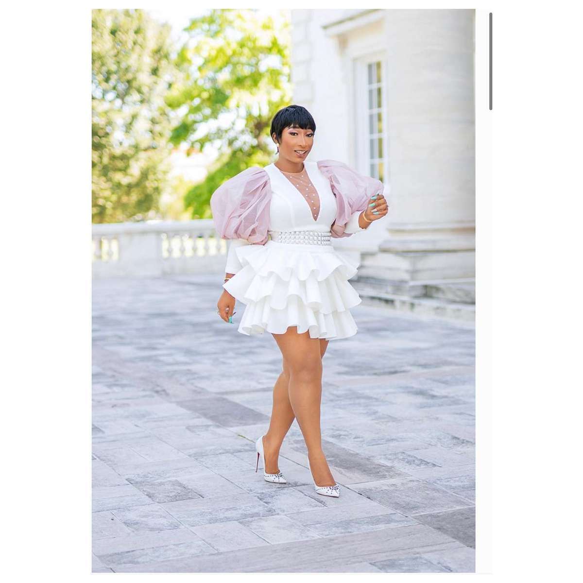 Mesh Stretch Fabri Zipper Back Dress - BLACK / L