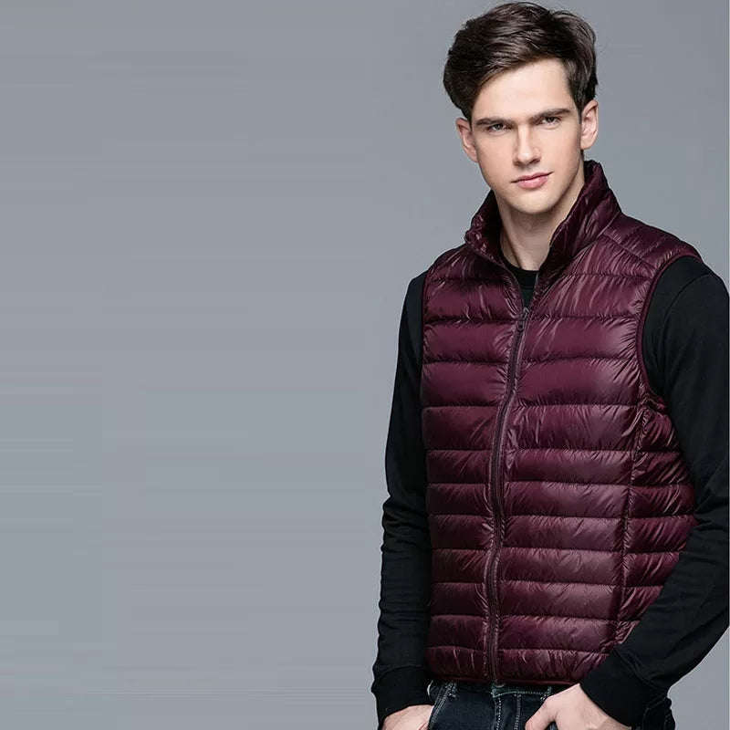 Winter Men Vest Sleeveless Vest Jacket - GREEN / L