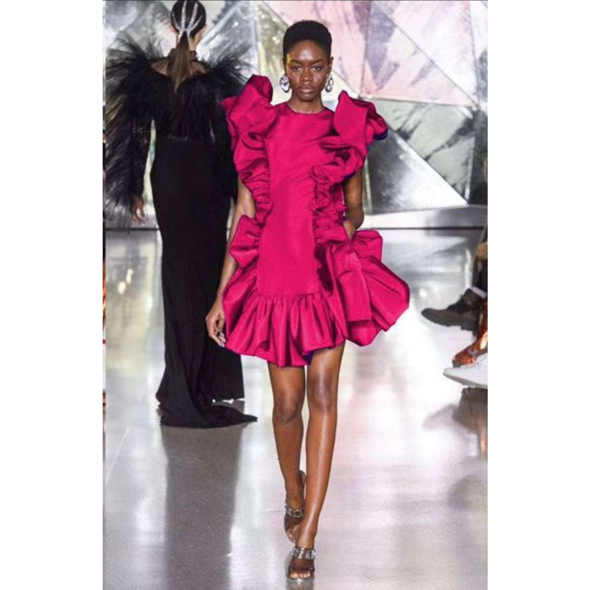 Sleeveless Puff Midi Dress - ROSE PINK / S