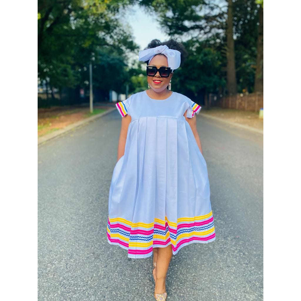 Sleeveless Bubble Ankara Dress