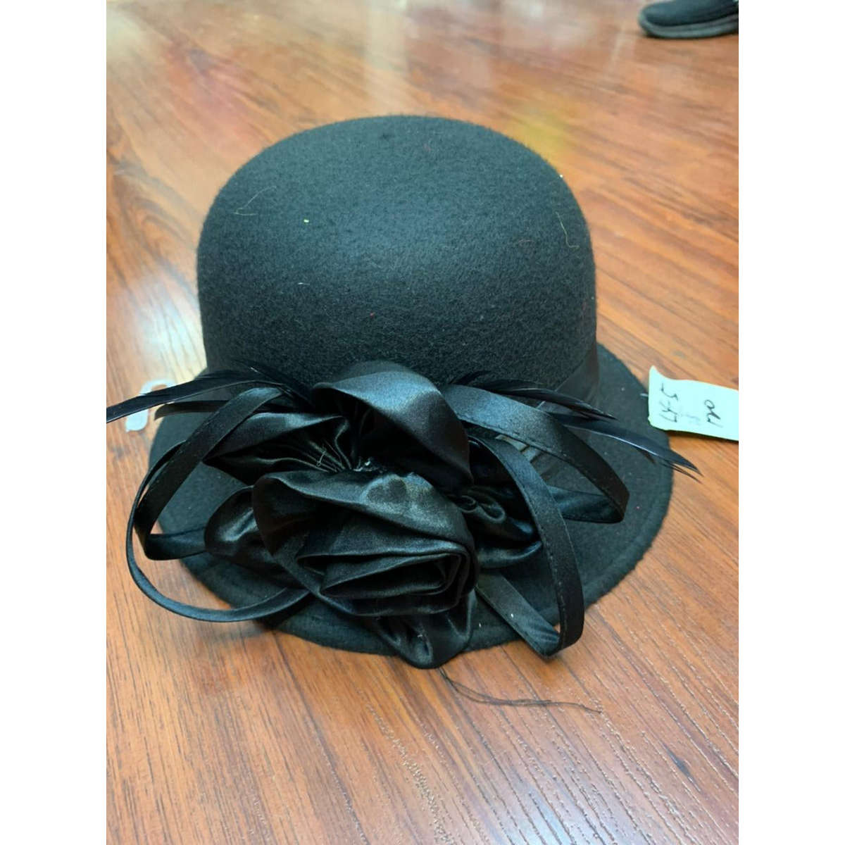 Big Bow Vintage Bucket Hat - BLACK