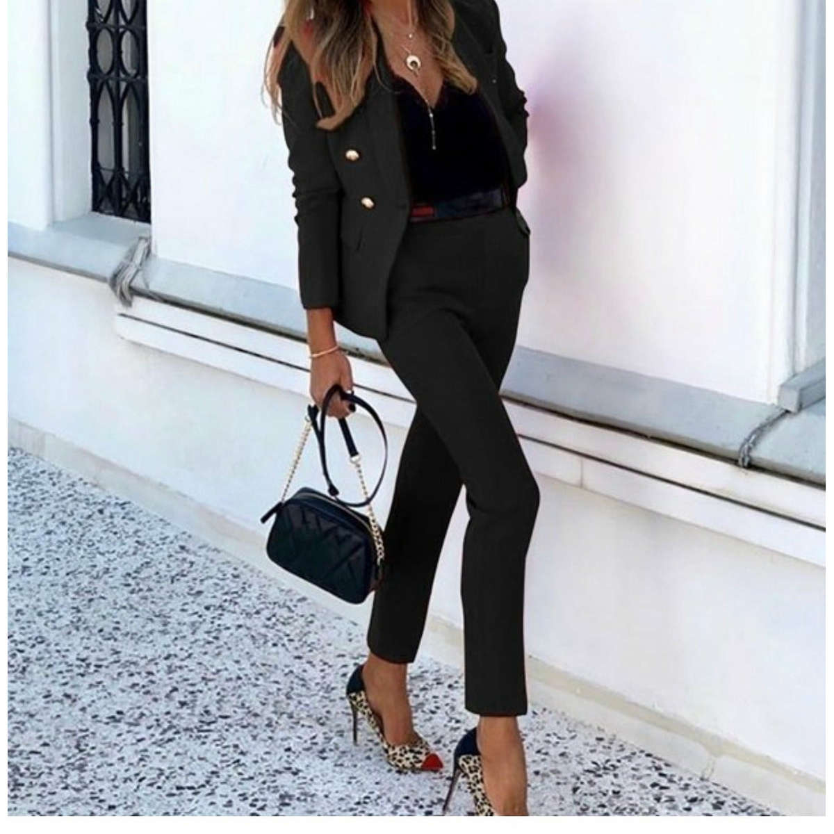 Formal  Suits Blazer And Pants Set - MUSTARD / 3XL