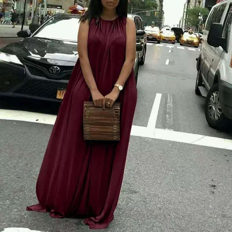 Sleeveless Maxi Dress - BLACK / 32