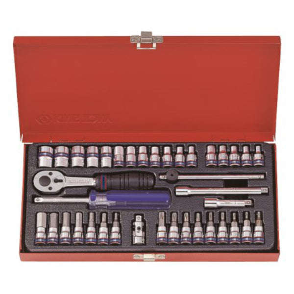 SOCKET & BIT SET 1/4 METRIC 4-13MM 6P 39PC