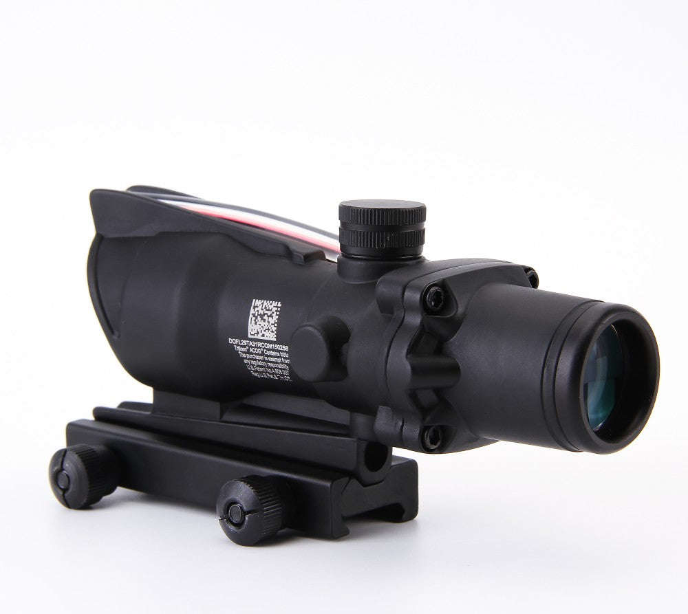 ACOG 4X32 Fiber Source Red Illuminated Scope black color Tactical Hunting Riflescope
