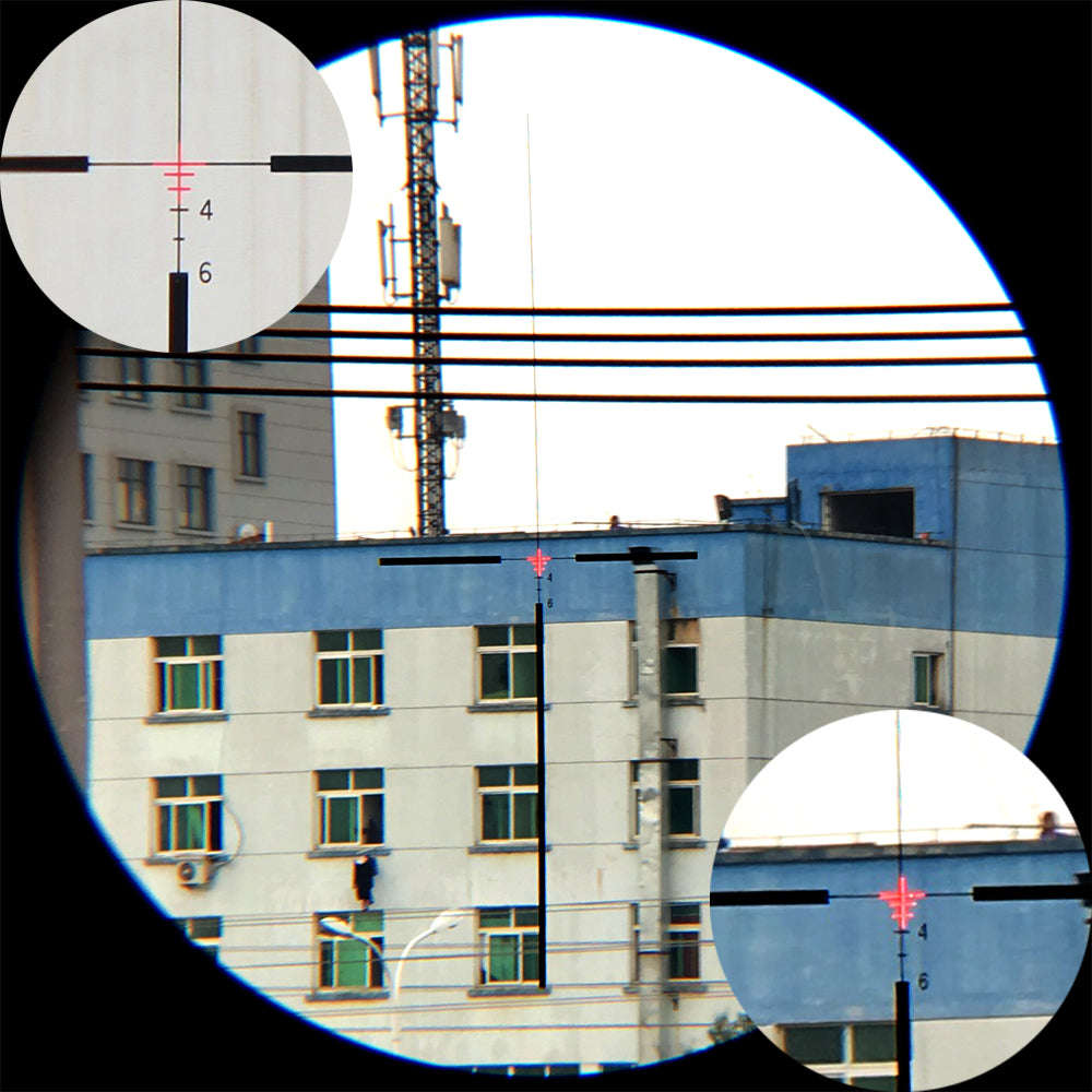 ACOG 4X32 Fiber Source Red Illuminated Scope black color Tactical Hunting Riflescope