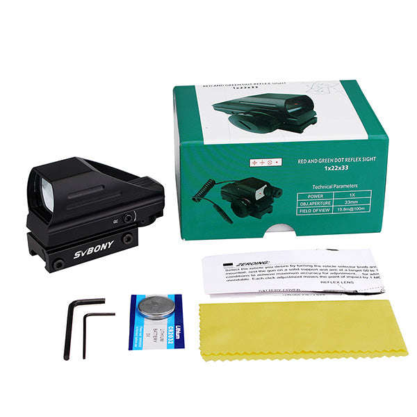 20mm Ratil Red Dot Scope Rifle Scope Optics Tactical Red Green 4 Reticle Dot Reflex Optics Sight ...